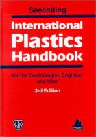 Saechtling international plastics handbook : for the technologist, engineer, and user /