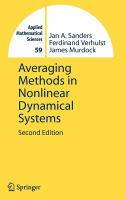 Averaging methods in nonlinear dynamical systems /