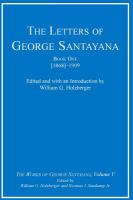 The letters of George Santayana /