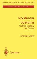 Nonlinear system : analysis, stability, and control /