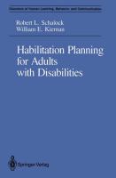 Habilitation planning for adults with disabilities /