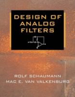Design of analog filters /