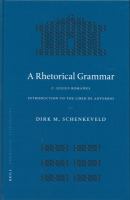 A rhetorical grammar : C. Julius Romanus, Introduction to the Liber de adverbio /
