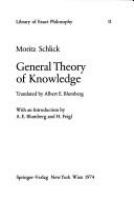General theory of knowledge /