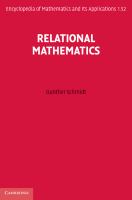 Relational mathematics /