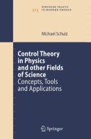 Control theory in physics and other fields of science : concepts, tools, and applications /