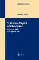 Statistical physics and economics : concepts, tools, and applications /