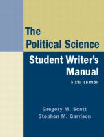 The political science student writer's manual /
