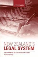 New Zealand's legal system : the principles of legal method /