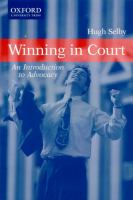 Winning in court : an introduction to advocacy /