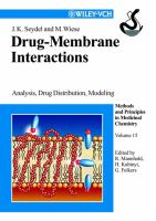 Drug-membrane interactions : analysis, drug distribution, modeling /