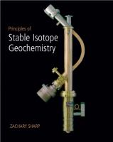 Principles of stable isotope geochemistry /