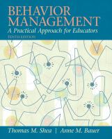 Behavior management : a practical approach for educators /