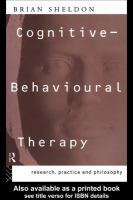 Cognitive-behavioural therapy research, practice, and philosophy /