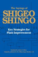 The sayings of Shigeo Shingo : key strategies for plant improvement /