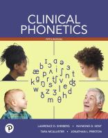 Clinical phonetics /