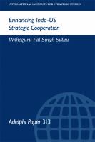 Enhancing Indo-US strategic cooperation /