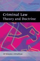 Criminal law : theory and doctrine /