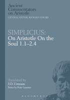 On Aristotle On the soul 1.1-2.4 /