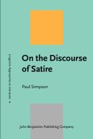 On the discourse of satire : towards a stylistic model of satirical humor /
