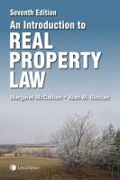 An introduction to real property law /