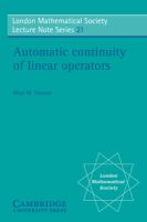 Automatic continuity of linear operators /