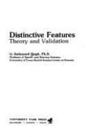 Distinctive features : theory and validation /