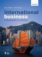 International business : challenges and choices /