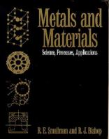 Metals and materials : science, processes, applications /