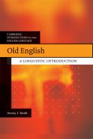 Old English : a linguistic introduction /