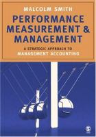 Performance measurement and management : a strategic approach to management accounting /