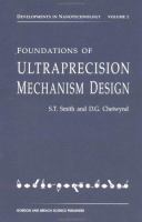 Foundations of ultraprecision mechanism design /
