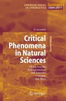 Critical phenomena in natural sciences : chaos, fractals, selforganization, and disorder : concepts and tools /