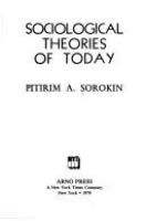 Sociological theories of today /