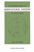 An introduction to agricultural systems /