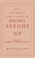 The polemics and poems of Rachel Speght /