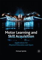 Motor learning and skill acquisition /