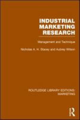 Industrial marketing research management and technique /