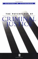 The psychology of criminal justice /