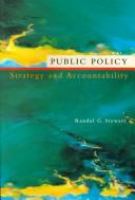 Public policy : strategy and accountability /