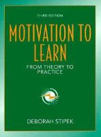Motivation to learn : from theory to practice /