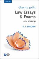 How to write law essays & exams /