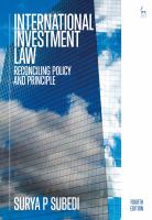 International investment law : reconciling policy and principle /