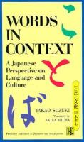 Words in context : a Japanese perspective on language and culture /