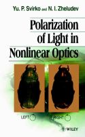 Polarization of light in nonlinear optics /