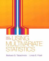 Using multivariate statistics /