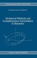 Variational methods and complementary formulations in dynamics /