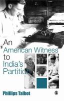 An American witness to India's partition /