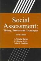 Social assessment : theory, process and techniques /
