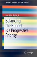 Balancing the budget is a progressive priority
